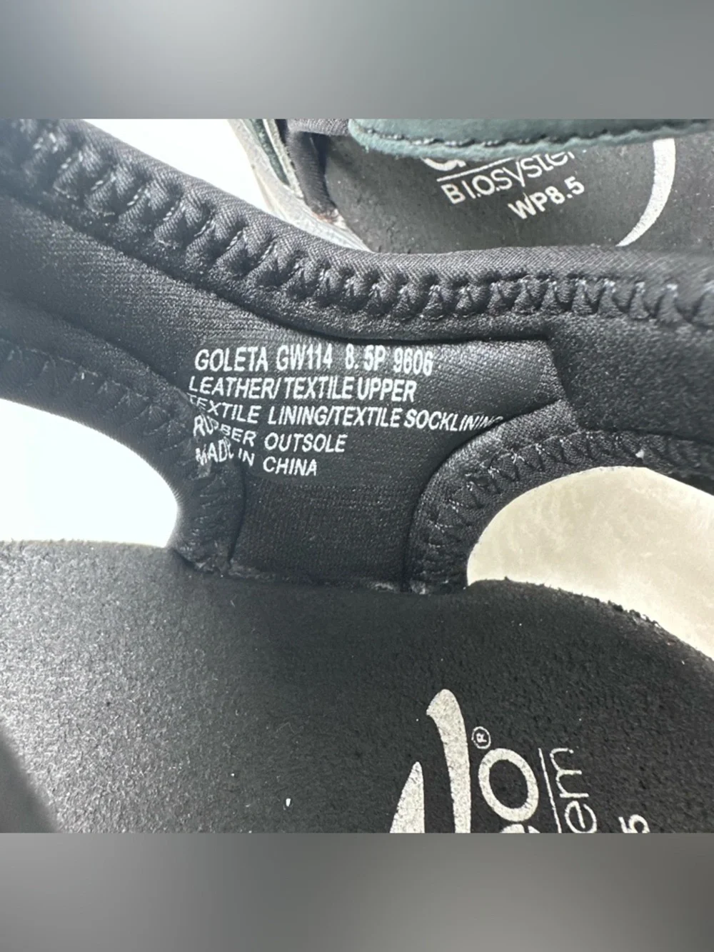 Abeo Bio System Women's Sandals Black Size 8.5 WP Comfort Strappy Orthotic Fit - Picture 6 of 16